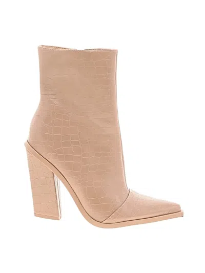Pre-owned Nasty Gal Inc. Ankle Boots In Tan