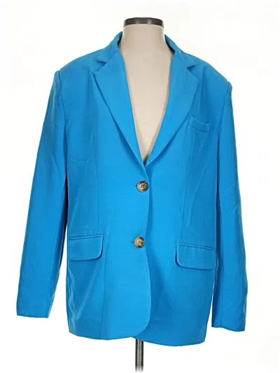 Pre-owned Nasty Gal Inc. Blazer Jacket In Blue