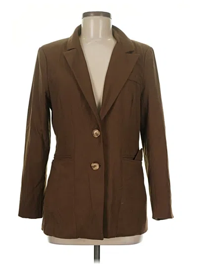 Pre-owned Nasty Gal Inc. Blazer Jacket In Brown