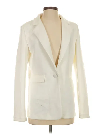 Pre-owned Nasty Gal Inc. Blazer Jacket In Ivory
