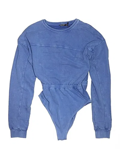 Pre-owned Nasty Gal Inc. Bodysuit In Blue