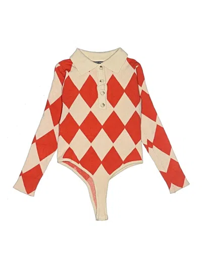 Pre-owned Nasty Gal Inc. Bodysuit In Red