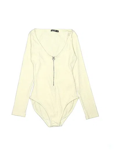 Pre-owned Nasty Gal Inc. Bodysuit In White