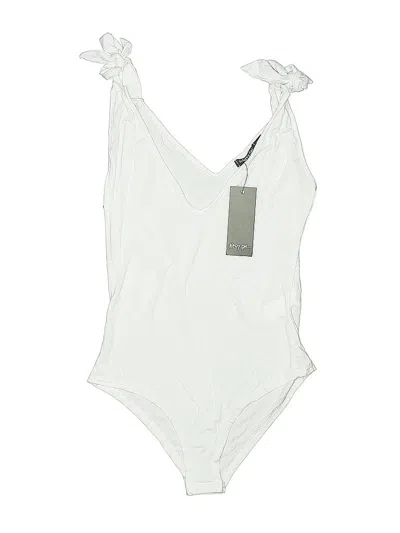 Pre-owned Nasty Gal Inc. Bodysuit In White