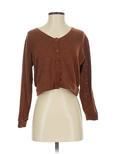 Pre-owned Nasty Gal Inc. Cardigan Sweater In Brown