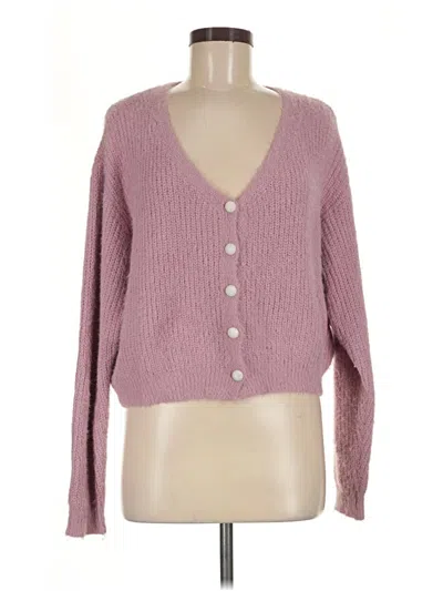 Pre-owned Nasty Gal Inc. Cardigan Sweater In Pink