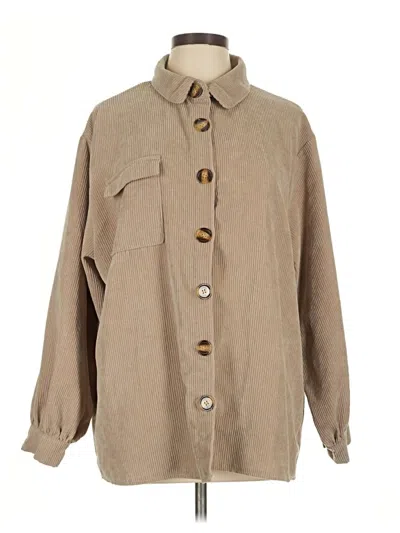 Pre-owned Nasty Gal Inc. Cardigan Sweater In Tan