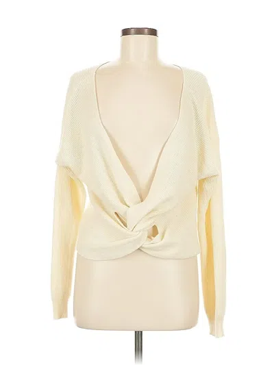 Pre-owned Nasty Gal Inc. Cardigan Sweater In White