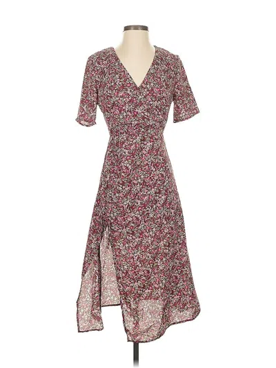 Pre-owned Nasty Gal Inc. Casual Dress In Burgundy