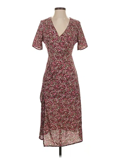 Pre-owned Nasty Gal Inc. Casual Dress In Burgundy