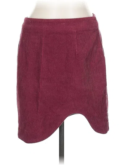 Pre-owned Nasty Gal Inc. Casual Skirt In Burgundy