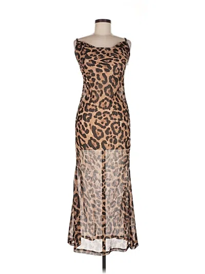 Pre-owned Nasty Gal Inc. Cocktail Dress In Brown