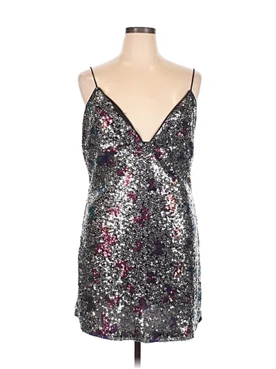 Pre-owned Nasty Gal Inc. Cocktail Dress In Silver