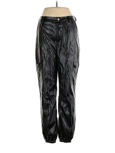 Pre-owned Nasty Gal Inc. Faux Leather Pants In Black