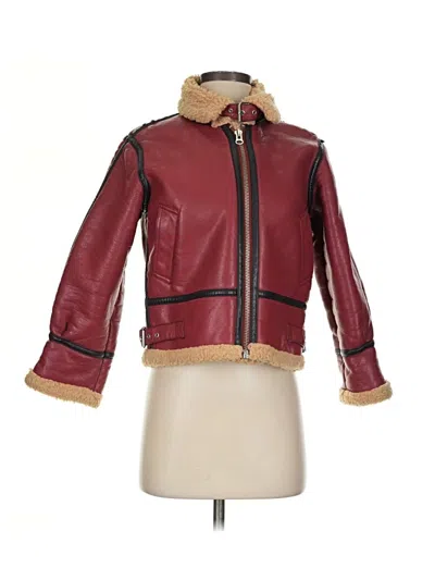 Pre-owned Nasty Gal Inc. Jacket In Burgundy