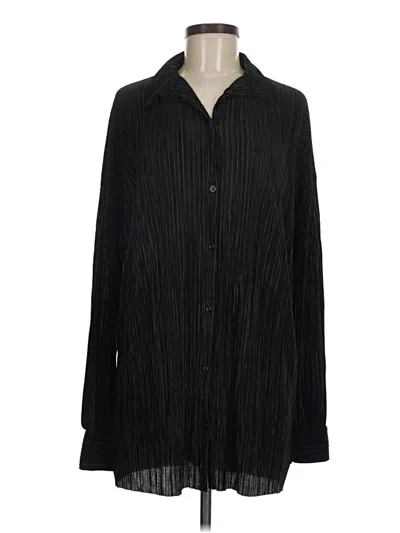 Pre-owned Nasty Gal Inc. Long Sleeve Blouse In Black