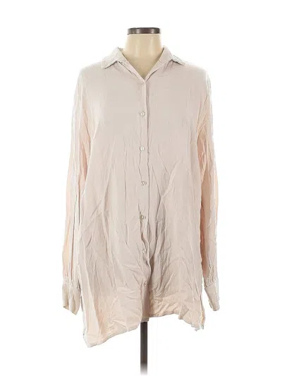 Pre-owned Nasty Gal Inc. Long Sleeve Blouse In Brown