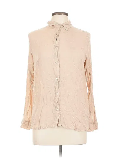Pre-owned Nasty Gal Inc. Long Sleeve Blouse In Brown