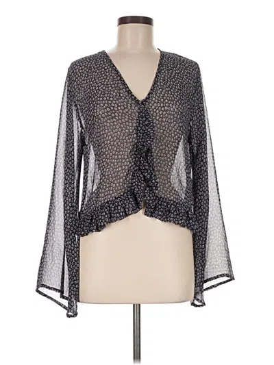 Pre-owned Nasty Gal Inc. Long Sleeve Blouse In Gray