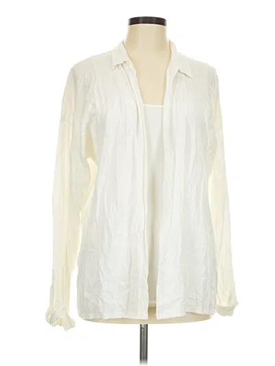 Pre-owned Nasty Gal Inc. Long Sleeve Blouse In Ivory