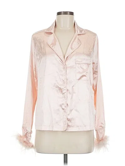 Pre-owned Nasty Gal Inc. Long Sleeve Blouse In Pink