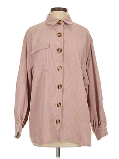 Pre-owned Nasty Gal Inc. Long Sleeve Blouse In Tan