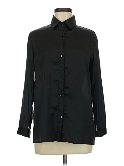 Pre-owned Nasty Gal Inc. Long Sleeve Button Down Shirt In Black