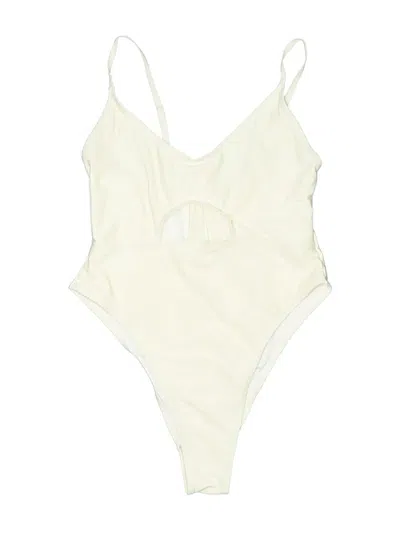 Pre-owned Nasty Gal Inc. One Piece Swimsuit In White
