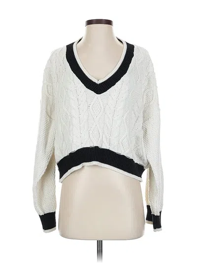 Pre-owned Nasty Gal Inc. Pullover Sweater In White