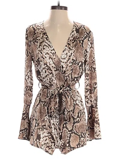 Pre-owned Nasty Gal Inc. Romper In Brown