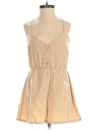 Pre-owned Nasty Gal Inc. Romper In Brown