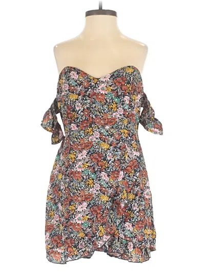 Pre-owned Nasty Gal Inc. Romper In Brown