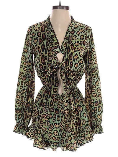 Pre-owned Nasty Gal Inc. Romper In Green
