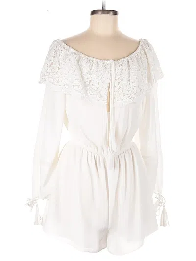 Pre-owned Nasty Gal Inc. Romper In White