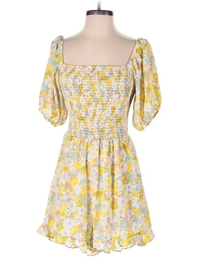 Pre-owned Nasty Gal Inc. Romper In Yellow