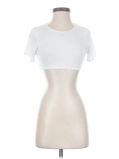 Pre-owned Nasty Gal Inc. Short Sleeve T-shirt In White