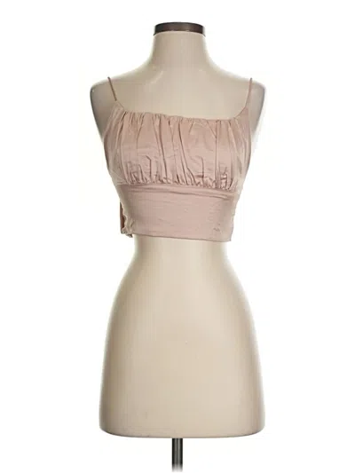 Pre-owned Nasty Gal Inc. Sleeveless Blouse In Tan