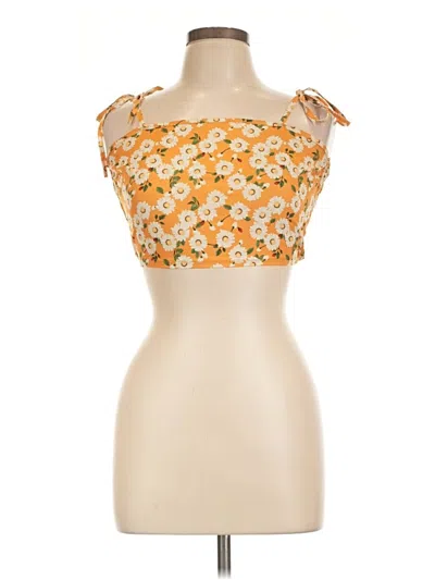 Pre-owned Nasty Gal Inc. Sleeveless Blouse In Yellow