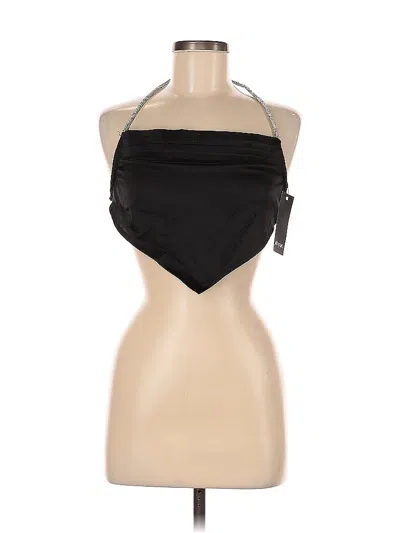 Nasty Gal Inc. Sleeveless Top Black Halter Neckline Tops