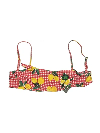Nasty Gal Inc. Swimsuit Top Red Checkered/gingham Pattern Swimwear