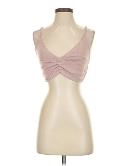 Pre-owned Nasty Gal Inc. Tank Top Pink Strapless Neckline Tops