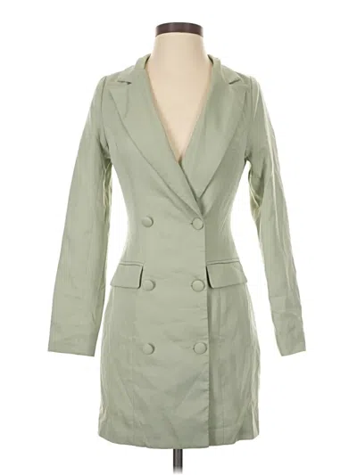 Pre-owned Nasty Gal Inc. Trenchcoat In Green