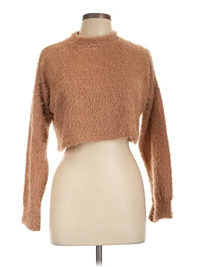 Pre-owned Nasty Gal Inc. Turtleneck Sweater In Brown