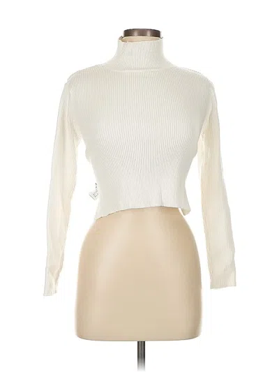 Pre-owned Nasty Gal Inc. Turtleneck Sweater In White