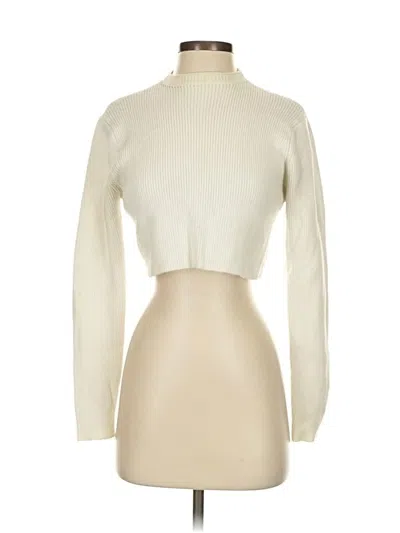 Pre-owned Nasty Gal Inc. Turtleneck Sweater In White