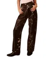 Nasty Gal Limited Cow Hide Leather Pants In Burgundy