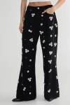 Nasty Gal Limited Embellished Flower Applique Jean In Black