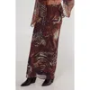 Nasty Gal Mixed Animal Print Crinkled Chiffon Maxi Skirt In Tan