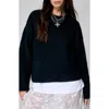 Nasty Gal Oversize Crewneck Sweater In Black