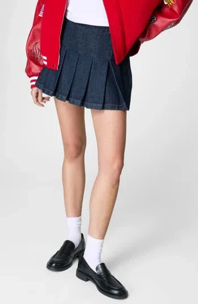 NASTY GAL NASTY GAL PLEATED DENIM MINISKIRT 
